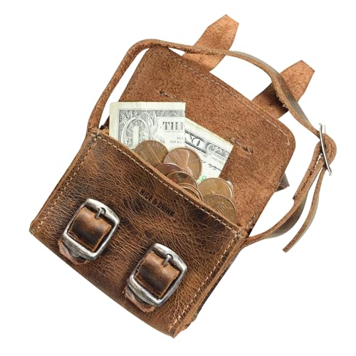 Hide & Drink, Mini Messenger Bag Handmade from Full Grain Leather - Bourbon Brown - Image 2