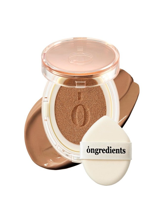 اون جريديانتس كريم أساس Skin Barrier Glow Cover Cushion، تغطية تدوم طوال اليوم، لمسة نهائية متألقة، خفيف الوزن، ملمس يشبه منتجات العناية بالبشرة، مكياج غير متكتل، كريم أساس كوري (#43N Moonlight، 0.15 أونصة) - Image 1