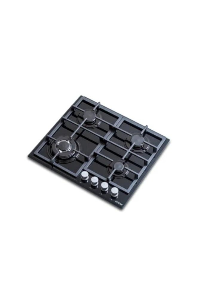 أوشن مسطح غاز بلت ان، 60 سم، 4 شعلة، زجاج اسود-OGGHF 64 NI PRO SV - Image 2