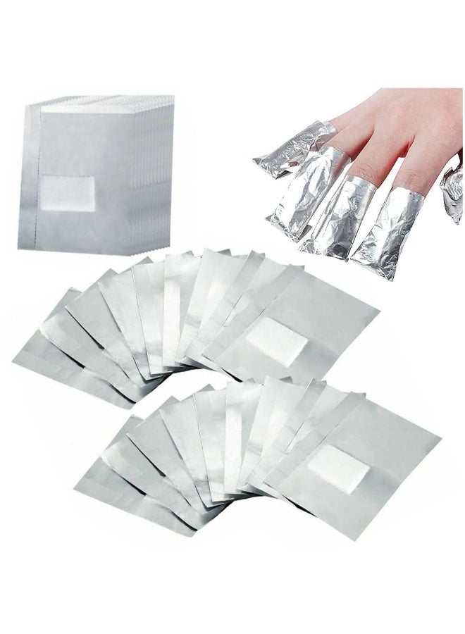 Rvetol 200Pcs Nail Polish Remover Gel Nail Foil Wraps Aluminium Soak Off Foils Cotton Pads Gel Nail Polish Wraps Removal Tool Finger Nail Polish Remover with LintFree Lager Cotton Pad - Image 2