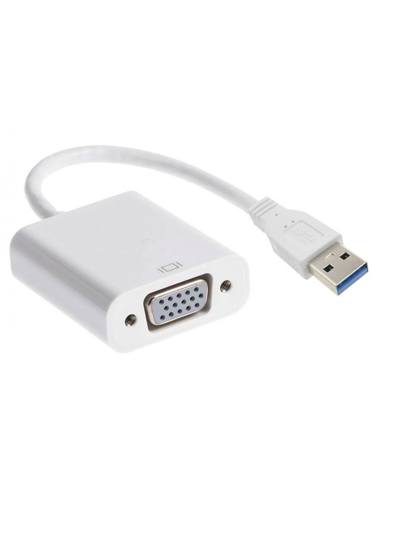 Ntech USB to VGA Adapter,USB 3.0 to VGA Adapter Multi-Display Video Converter- PC Laptop Windows 7/8/8.1/10,Desktop, Laptop, PC, Monitor, Projector, HDTV - Image 1