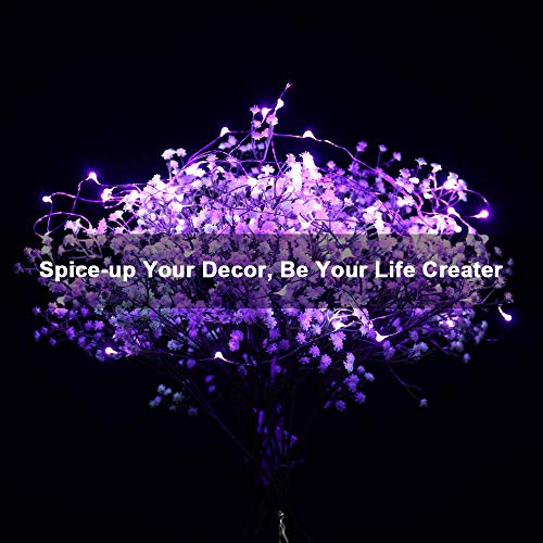 MIRADH 2 Pack of 10 Feet 30 Led Battery Operated Fairy Lights for Bedroom led Lights for Home Decoration Battery Lights for Home Decoration String Lights for Bedroom -Purple (Pack of 2) - Image 4