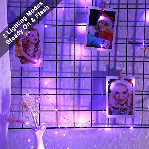 MIRADH 2 Pack of 10 Feet 30 Led Battery Operated Fairy Lights for Bedroom led Lights for Home Decoration Battery Lights for Home Decoration String Lights for Bedroom -Purple (Pack of 2) - Image 3