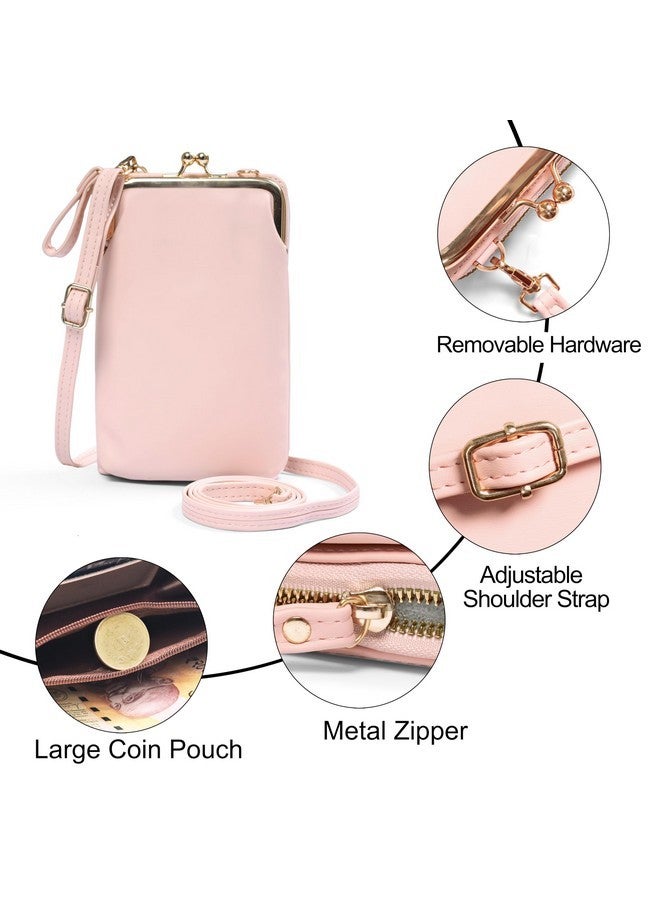 ketmart Crossbody Cellphone Purse Small Phone Wallet for Women Cute Cross Body Bag with Side Zipper Pocket(Color_Pink) - Image 3