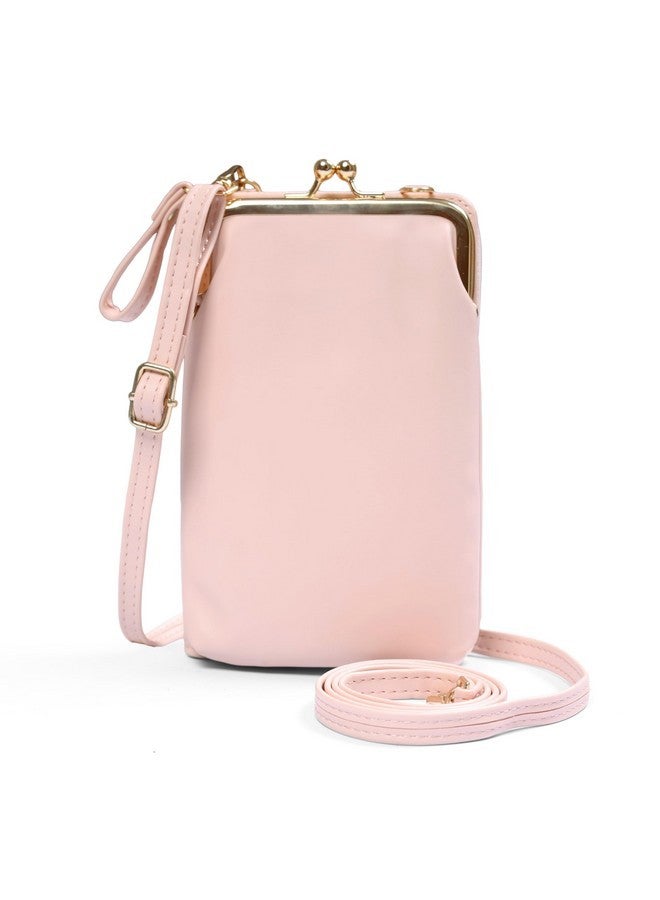 ketmart Crossbody Cellphone Purse Small Phone Wallet for Women Cute Cross Body Bag with Side Zipper Pocket(Color_Pink) - Image 1