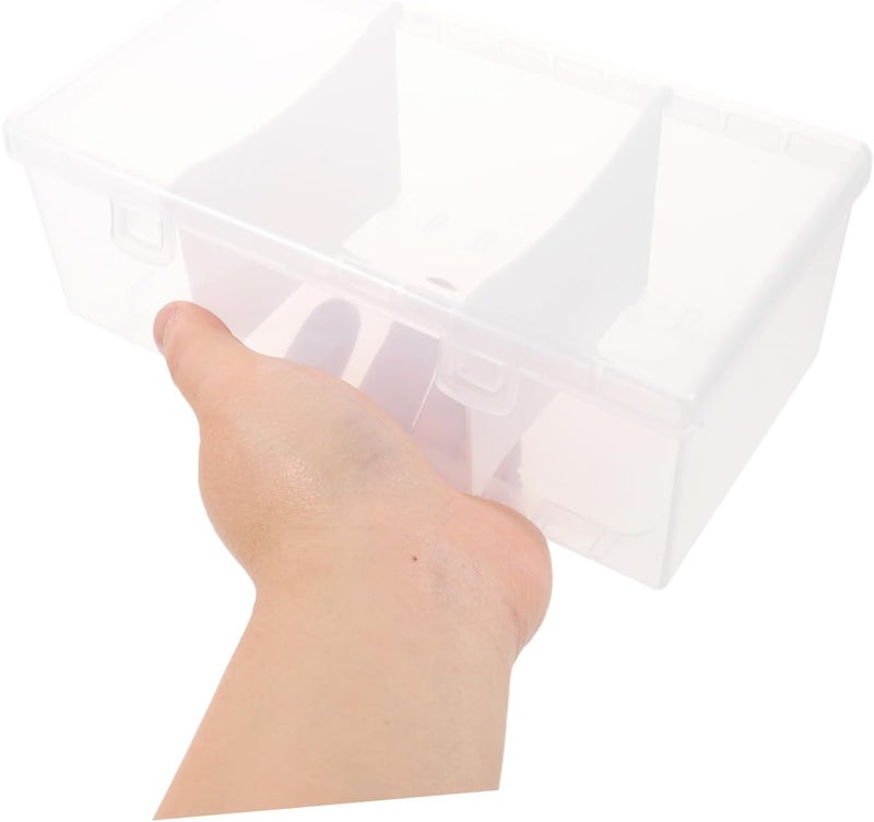 All territory compatible build ibasenice 2pcs Plastic Card Storage Box with Dividers Trading Card Organizer Case for Sports for Collectors and Players Simple multi-color universal build - Image 4