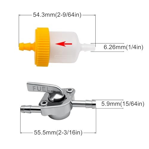 Strongthium 3/16 Fuel Line Hose Kit for Scooters ATVs Dirt Bikes Mini Bikes & Go-Karts with 3/16 Gas Clamps Valve & Filters - Image 3