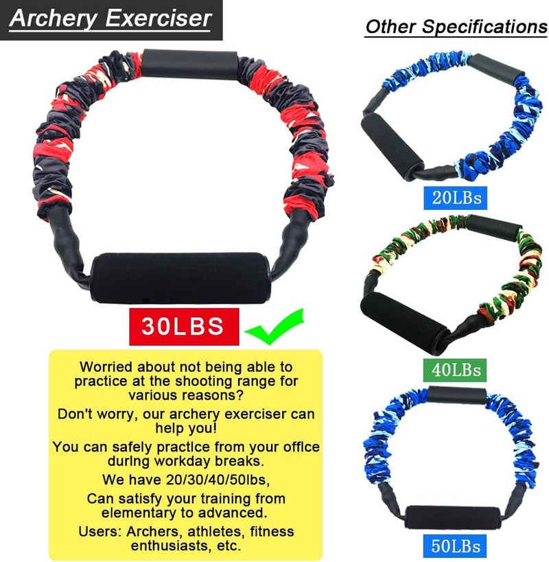 FOSER Archery Band Open Bow Resistance Trainer Arm Strength Training Bow Training Tensioner Archery Fitness Machine - Image 5