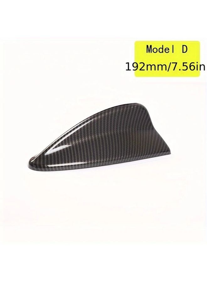 BMW 3 Series E90 Shark Fin Roof Cover Aerodynamic Style ABS Carbon Fiber Pattern Model D 180mm - Image 3