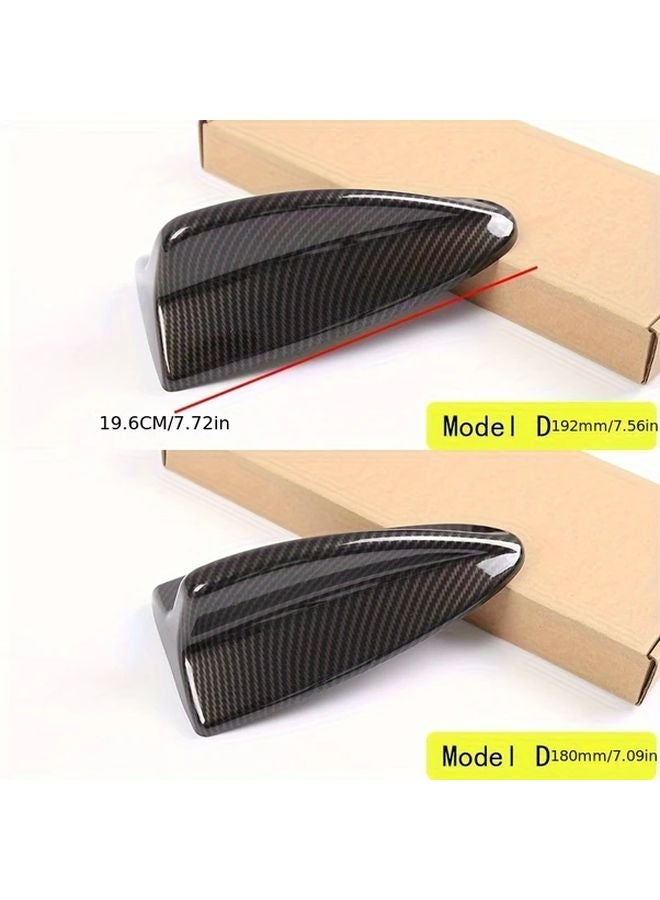 BMW 3 Series E90 Shark Fin Roof Cover Aerodynamic Style ABS Carbon Fiber Pattern Model D 180mm - Image 2