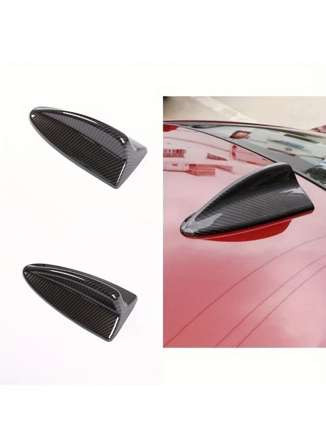 BMW 3 Series E90 Shark Fin Roof Cover Aerodynamic Style ABS Carbon Fiber Pattern Model D 180mm - Image 1