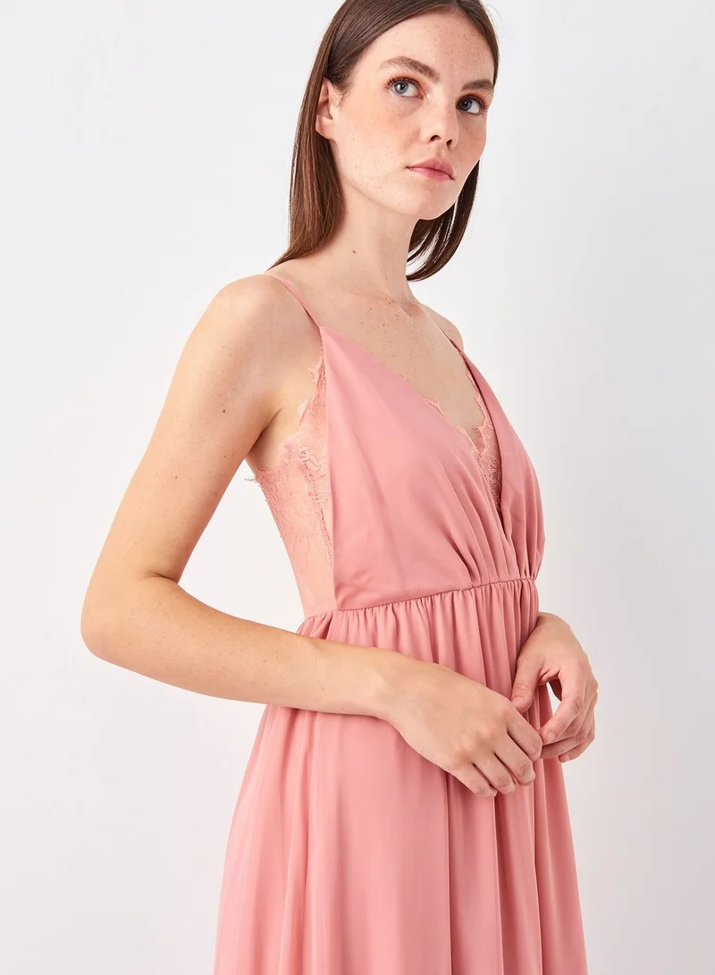 trendyol Front Split Pleated Dress