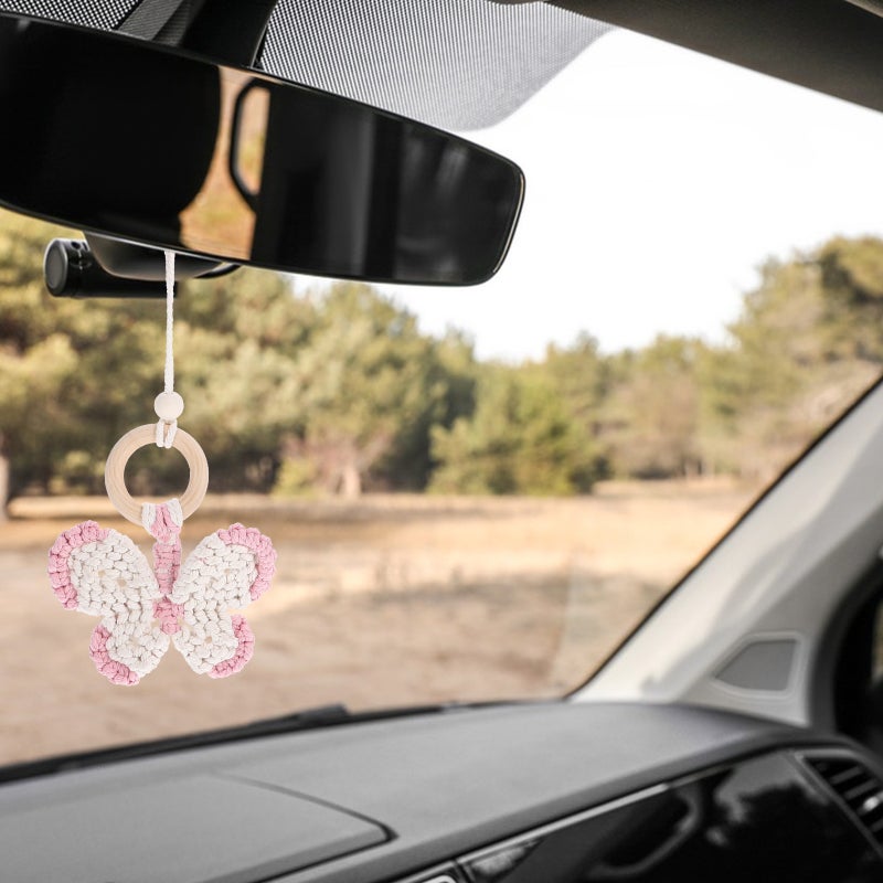 Car Accessories Hanging, Elegant Butterfly Ornament for Rearview Mirror Decor - Image 3