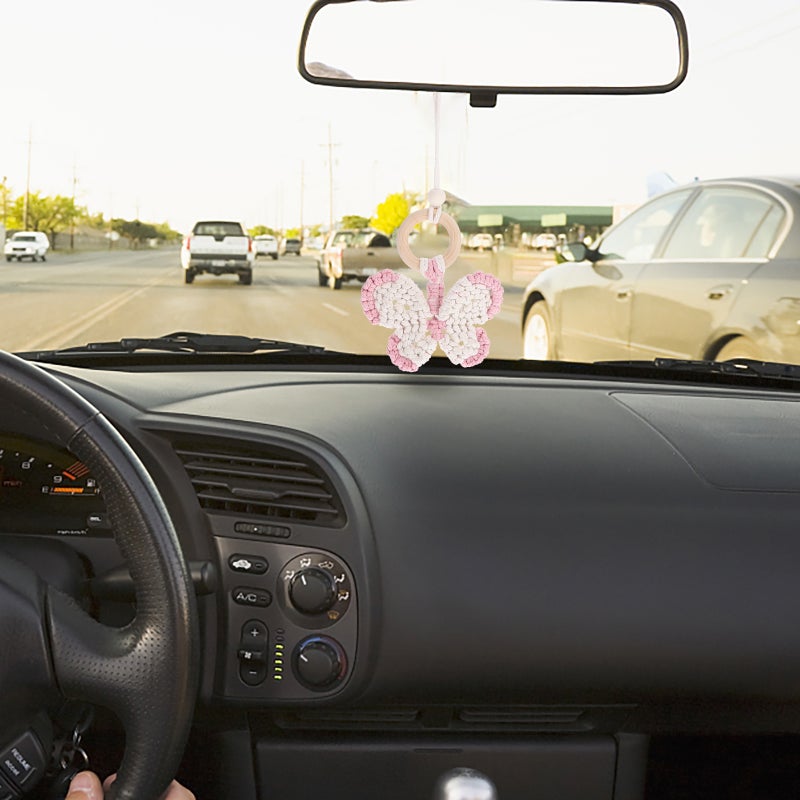 Car Accessories Hanging, Elegant Butterfly Ornament for Rearview Mirror Decor - Image 5