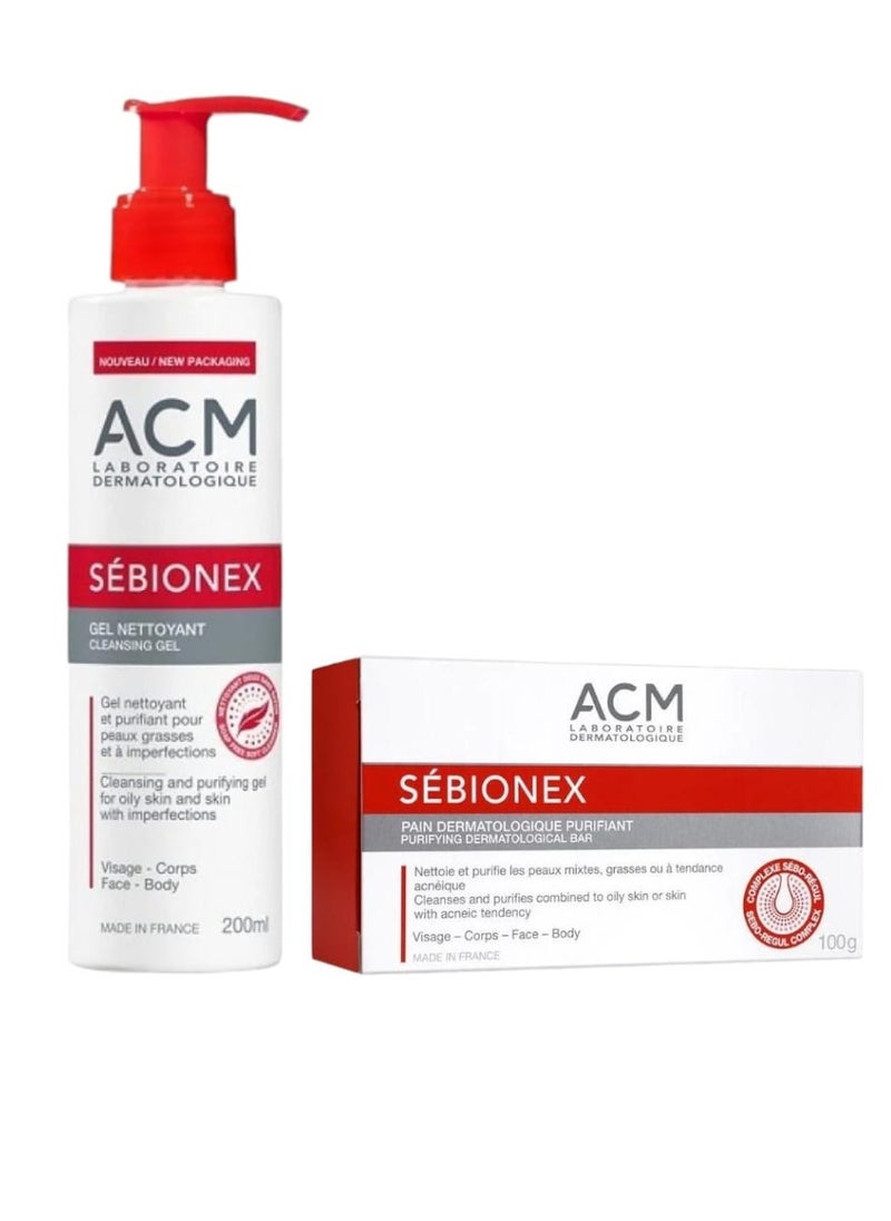 ACM Sebionex Cleansing Soap and Cleansing Gel for Oily Skin  - Image 1