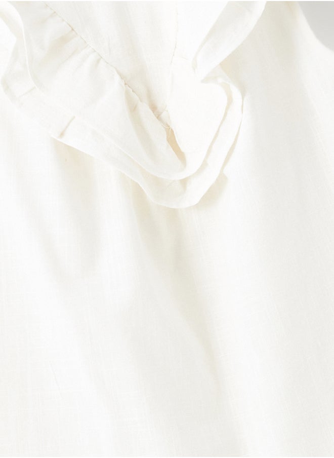 LC WAIKIKI Crew Neck Linen Girl Dress  - Image 2