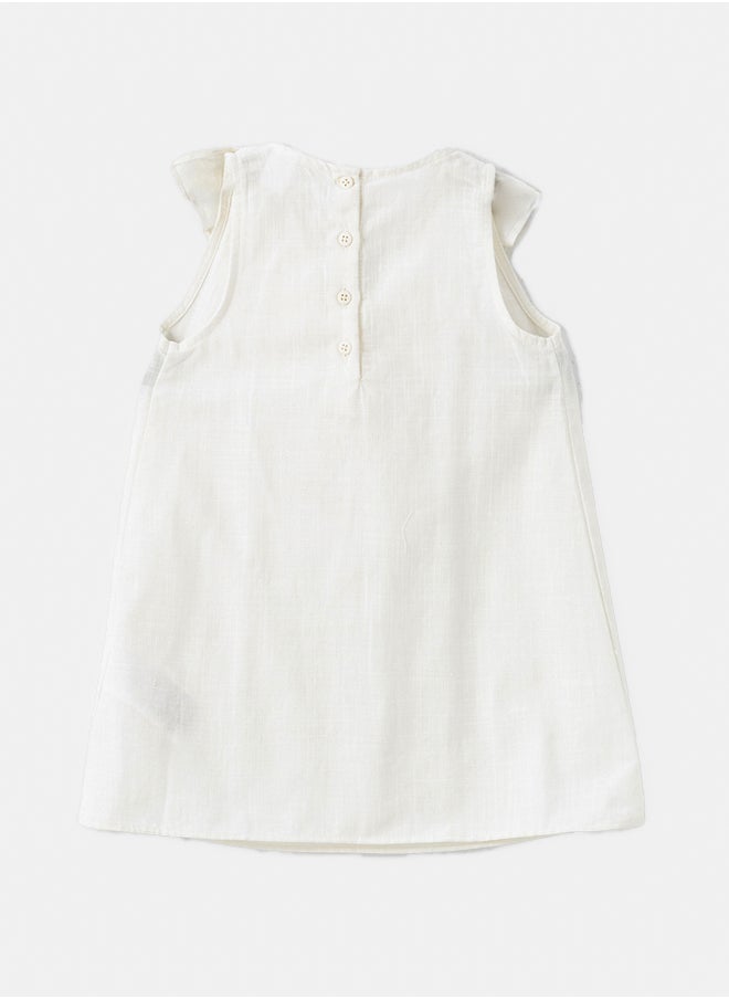 LC WAIKIKI Crew Neck Linen Girl Dress  - Image 3