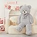 Tezituor Big Teddy Bear 47 Inches Soft Giant Stuffed Animal Life Size 4 Feet Plush Bear Toy Valentines Christmas Birthday Gift for Girlfriend KidsGrey - Image 4