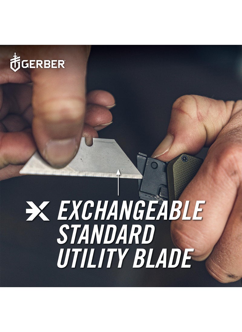 Gerber Gerber Gear Prybrid Multi Tool Utility Pocket Knife - Utility EDC Razor Knife with Retractable Blade and Pry Bar - Grey  - Image 5
