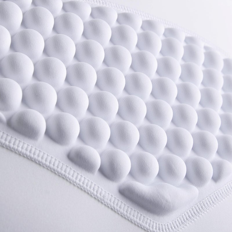 COOLOMG Youth Baseball Padded Shirt Kids Chest Protector Rib Heart Guard Sternum Protection for Football Softball Lacrosse Rugby White M - Image 2