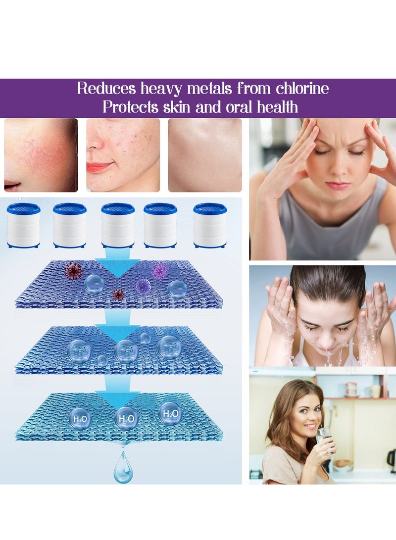 SYOSI  cartridge استبدال فلتر صنبور المياه، فلتر مياه الحوض لصنبور المطبخ وحوض الحمام، فلتر يزيل الكلور والفلورايد والمعادن الثقيلة (10 قطع) - Image 3