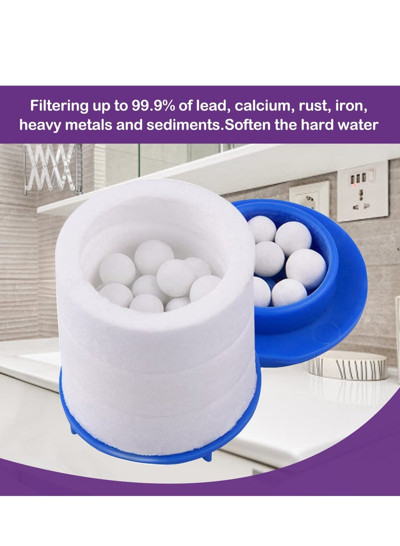 SYOSI  cartridge استبدال فلتر صنبور المياه، فلتر مياه الحوض لصنبور المطبخ وحوض الحمام، فلتر يزيل الكلور والفلورايد والمعادن الثقيلة (10 قطع) - Image 2