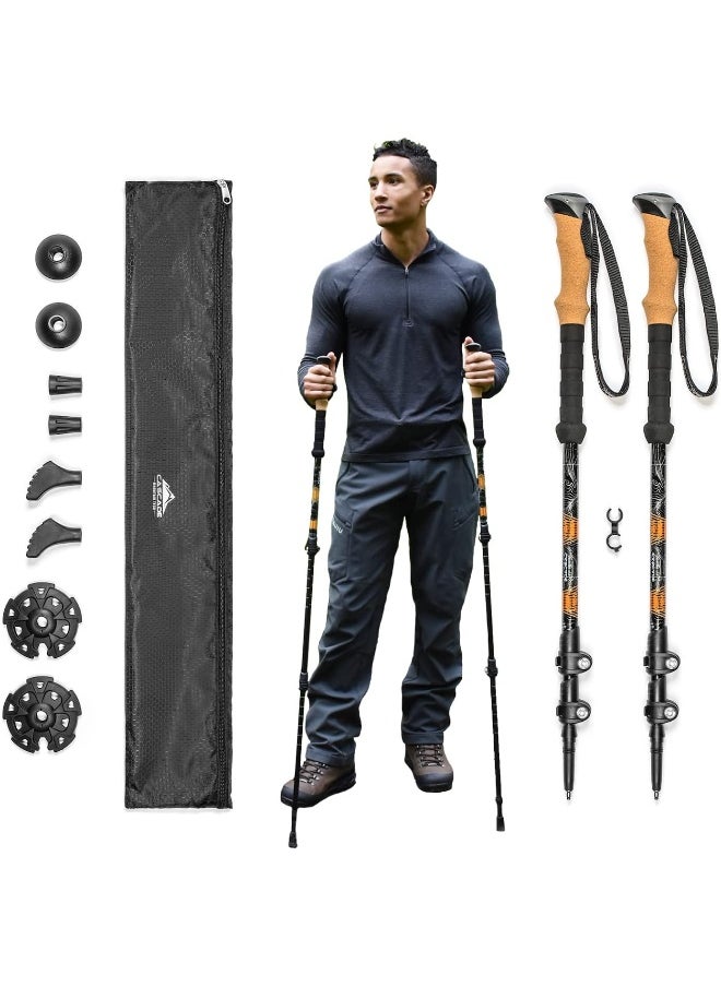 Cascade Mountain Tech Cascade Mountain Tech Aluminum Adjustable Trekking Poles - Lightweight Quick Lock Walking Or Hiking Stick - 1 Set (2 Poles)  - Image 4