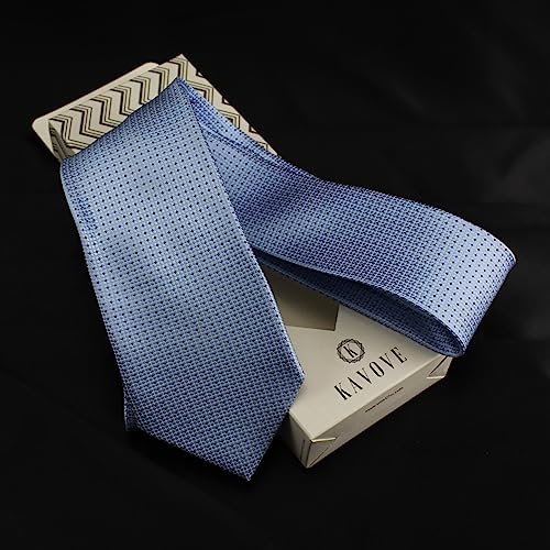 Kovove Kavove The Work of Art Abstract Cyan Necktie For Men - Image 2