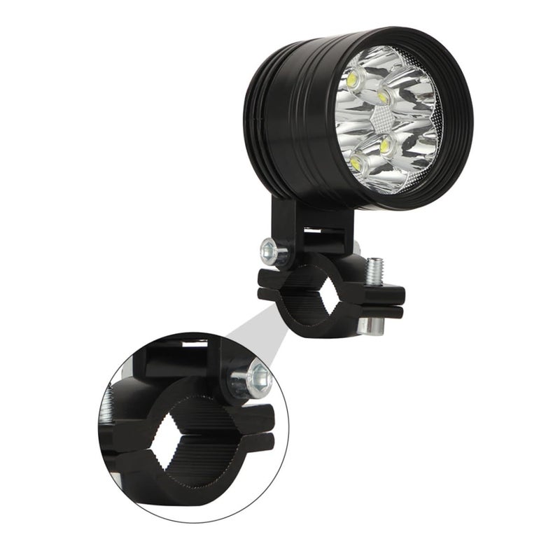 Pretzoom 2pcs Motorcycle LED Fog Lights High Brightness Auxiliary Lamp for Motorbike Off Road Vehicles Durable Design Visual Effect Energy Efficient Black - Image 4