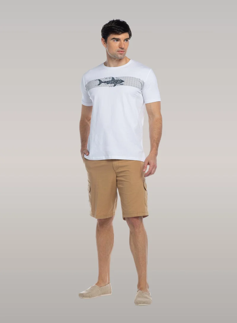 Just Nature White Big Shark T-Shirt for Men | Best Price UAE
