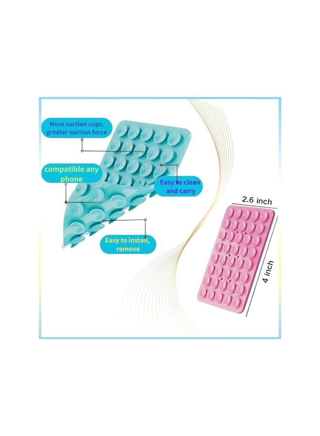 Green Tiger Xspring Suction Phone Case Mount, 4PCS Sticky Phone Grip with Reliable Adhesion, Multi-Surface Suction Cup Phone Holder, Perfect for TikTok Videos, Selfie Recording and Daily Hands-Free Use - Image 5