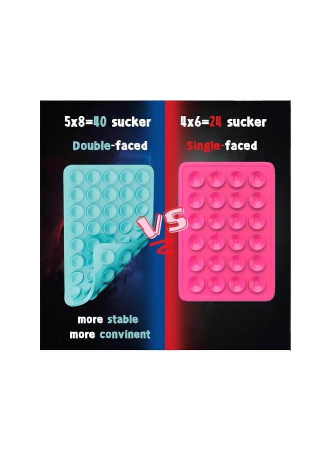 Green Tiger Xspring Suction Phone Case Mount, 4PCS Sticky Phone Grip with Reliable Adhesion, Multi-Surface Suction Cup Phone Holder, Perfect for TikTok Videos, Selfie Recording and Daily Hands-Free Use - Image 4