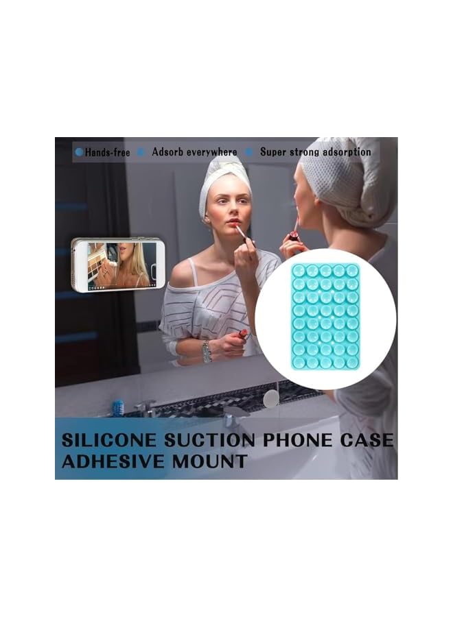 Green Tiger Xspring Suction Phone Case Mount, 4PCS Sticky Phone Grip with Reliable Adhesion, Multi-Surface Suction Cup Phone Holder, Perfect for TikTok Videos, Selfie Recording and Daily Hands-Free Use - Image 2