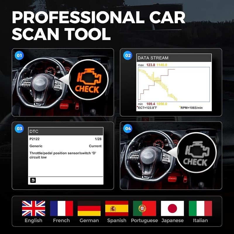 توب دون 1 أداة تشخيص OBD2، أداة تشخيص سيارات TOPDON AL400، قابلة لقراءة بيانات الوحدة الإلكترونية (I/M)، تدعم 10 وضعيات تشخيص OBD2، تساعد في فحص مصباح خراب المحرك، واختبار التلوث الهوائي، مناسبة للسيارات الأوروبية منذ عام 2000 فصاعدًا. - Image 5