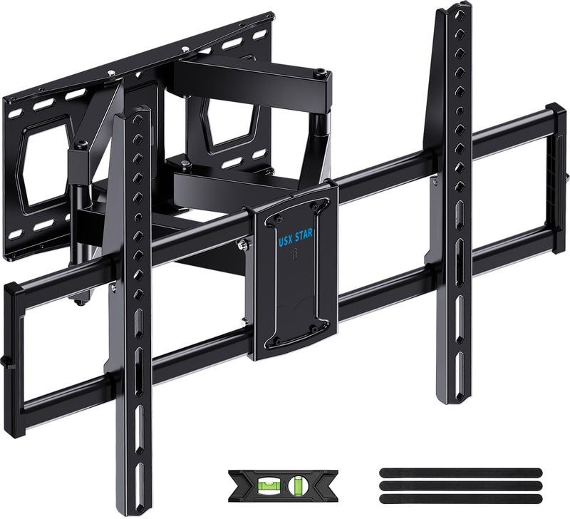 USX STAR Full Motion TV Wall Mount for 37-85 Inch TVs Mounts Up to 132lbs, Fit 16" Wood Stud, Max VESA 600x400mm, Swivel and Tilt Articulating Wall Mount TV Bracket,Fit Most 55+ 65 70 75 inch TVs - Image 1