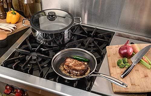 Black Cube Frieling Quick Release Cookware Fry Pan - 9.5-Inch - Non Stick Frying Pans - Quick Release Pans - Stainless Steel Non Stick - Stainless Fry Pan Hybrid Cookware - Image 3