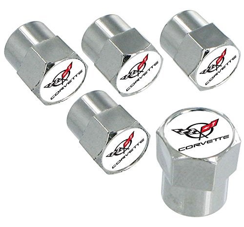 Chevrolet License Frame Inc. Chevrolet Chevy Corvette C5 Chrome Valve Cap Covers - Image 3