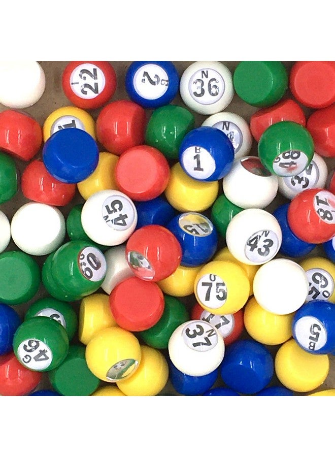 Tapp Collections Multi Color Plastic Bingo Ball Set - Balls with Flat Surface + Foldable Checkerboard + Drawstring Canvas Bag - Image 2