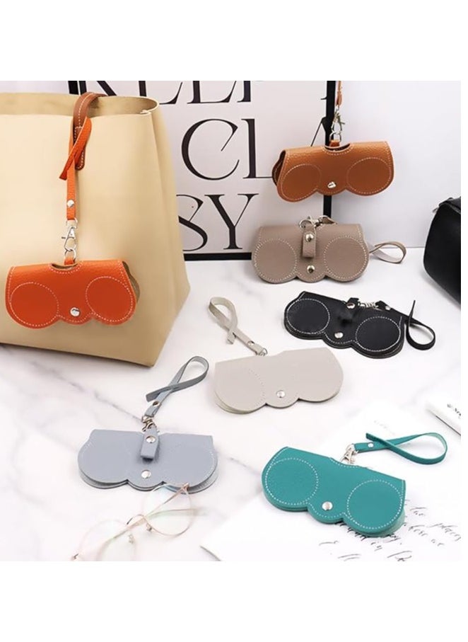CityRiya-Long Leather Sunglasses Bag Travel Sun Glasses Holder Sunglass Case Portable Leather Glasses Case Holder Sunglasses Pouch Glasses Organizer Bag Eyeglasses Bag Eyewear Sleeve  - Image 3