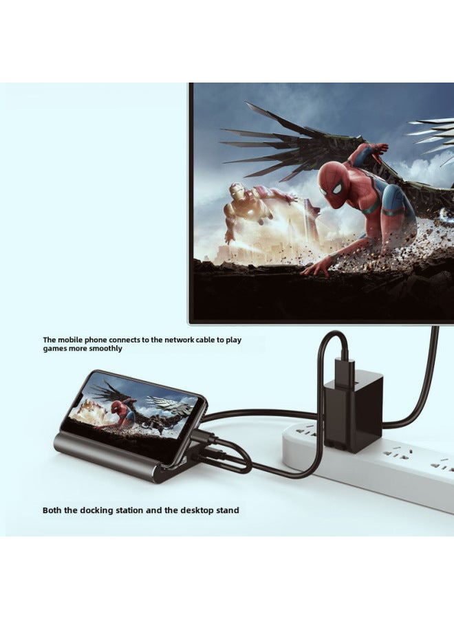 Neutral New Usbhub Multi-port Extender Sd Card Tf Card Eight-in-one Docking Station Hdmi Converter Gigabit Expansion Dock - Image 3