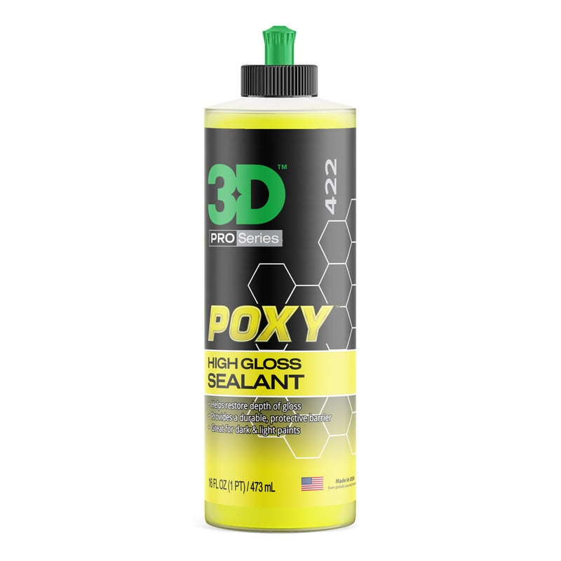 3D POXY Montan Wax Sealant Long Lasting Hybrid Car Wax for High Gloss Finish Paint Protection NonStaining Formula Easy to Apply Made in USA 16 oz