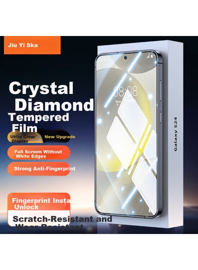 ISKA Yisika Tempered Glass Screen Protector For Samsung Galaxy S24, Full Coverage Hd Anti-scratch Fingerprint-resistant Quick Unlock Protective Glass For Samsung S24 Smartphone Jm955 - Image 1