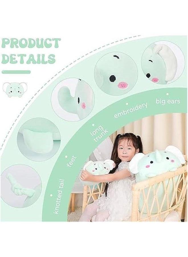 8 inch Cute Elephant Squishy Plush Hugging Pillow,Super Soft Cartoon Stuffed Animal Toy Gifts for Bedding, Kids Sleeping Kawaii Pillow  - Image 2