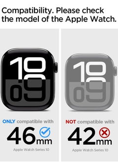 Spigen Tough Armor Apple Watch Series 10 (46mm) Case Cover with Built-in Touch Sensitive Tempered Glass Screen Protector - Black  - Image 2