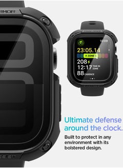 Spigen Tough Armor Apple Watch Series 10 (46mm) Case Cover with Built-in Touch Sensitive Tempered Glass Screen Protector - Black  - Image 4