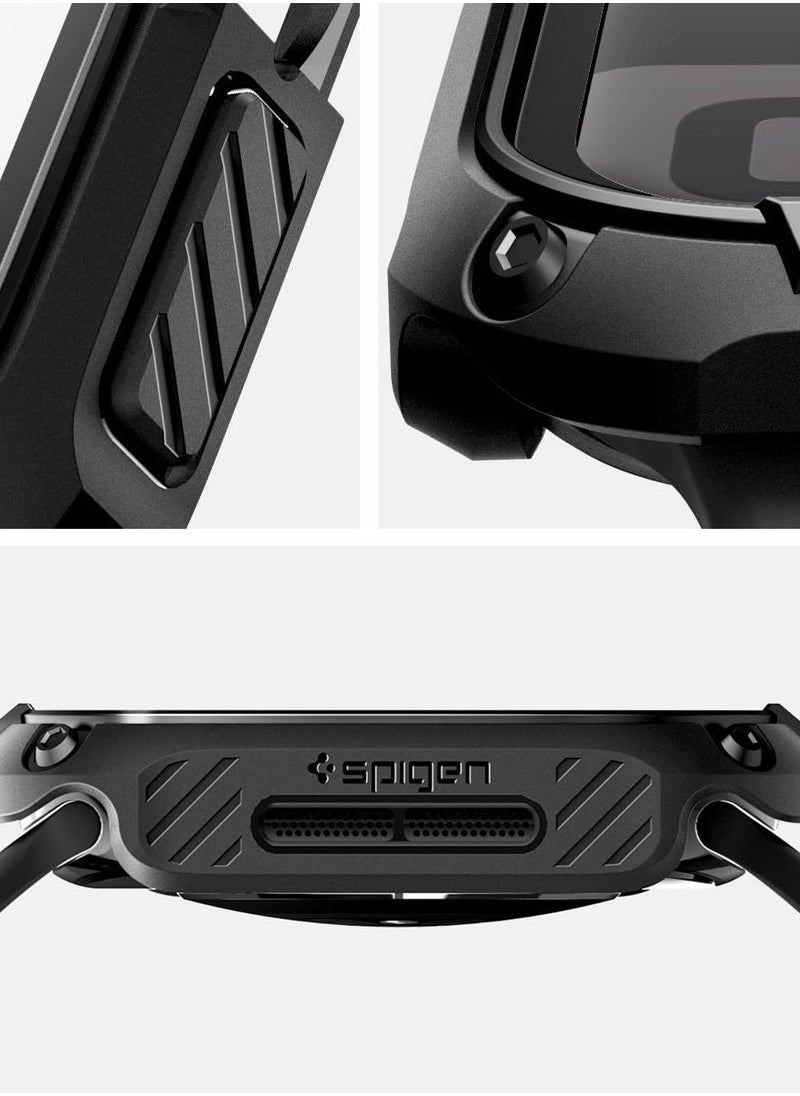 Spigen - Tough Armor Apple Watch Series 10 (46mm) Case Cover with Built-in Touch Sensitive Tempered Glass Screen Protector - Black - Image 1