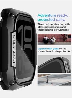Spigen Tough Armor Apple Watch Series 10 (46mm) Case Cover with Built-in Touch Sensitive Tempered Glass Screen Protector - Black  - Image 5