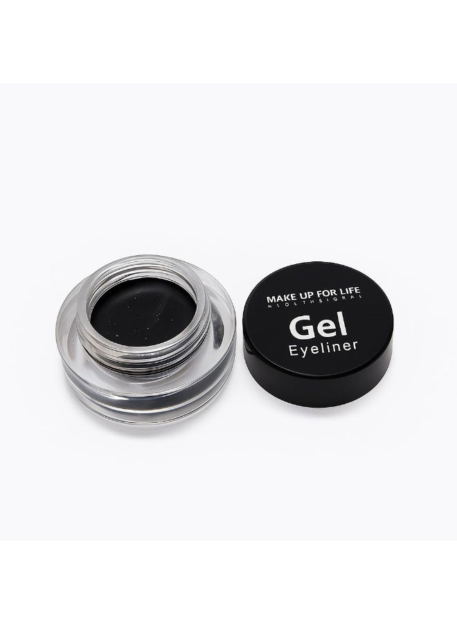 MAKE UP FOR LIFE SmoothGlide Fluid Gel Eyeliner – BlackTrack with Applicator 50g - Image 1