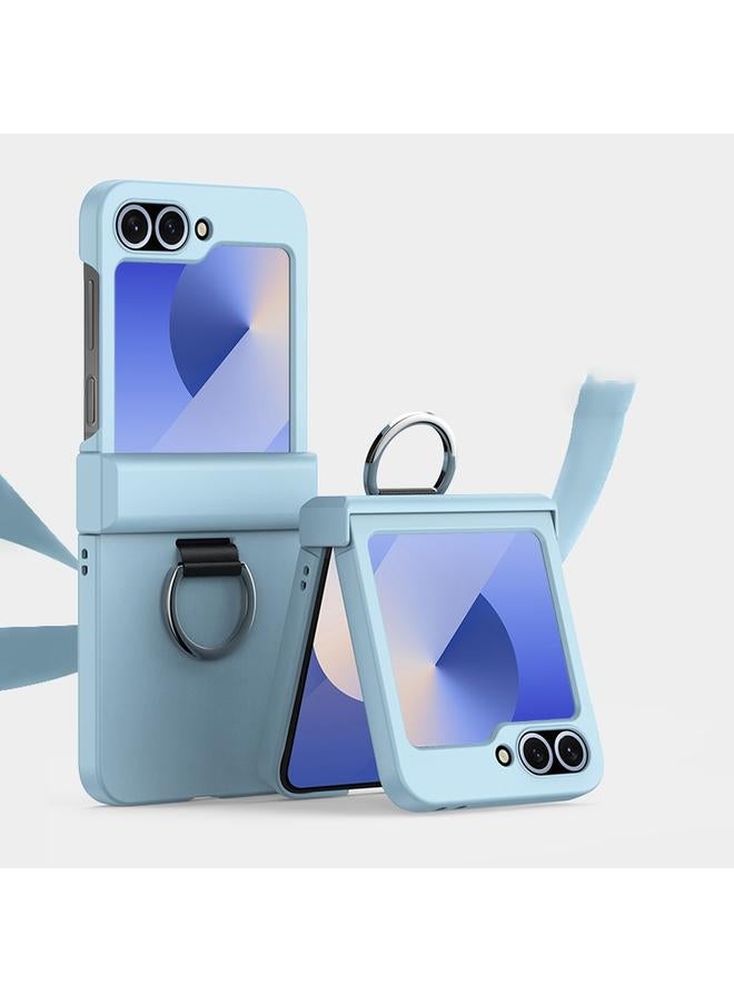 S-TOP Case For Samsung Galaxy Z Flip5 5G Ultra-thin Skin Feel Ring Phone Case with Hinge - Image 1