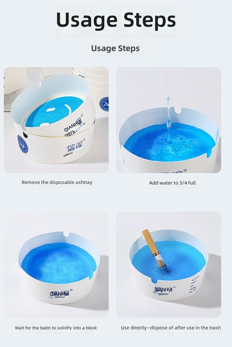 Disposable Foam Ashtray Quick Smoke Absorption Portable and Durable for Home and Hotel  Use - Image 4